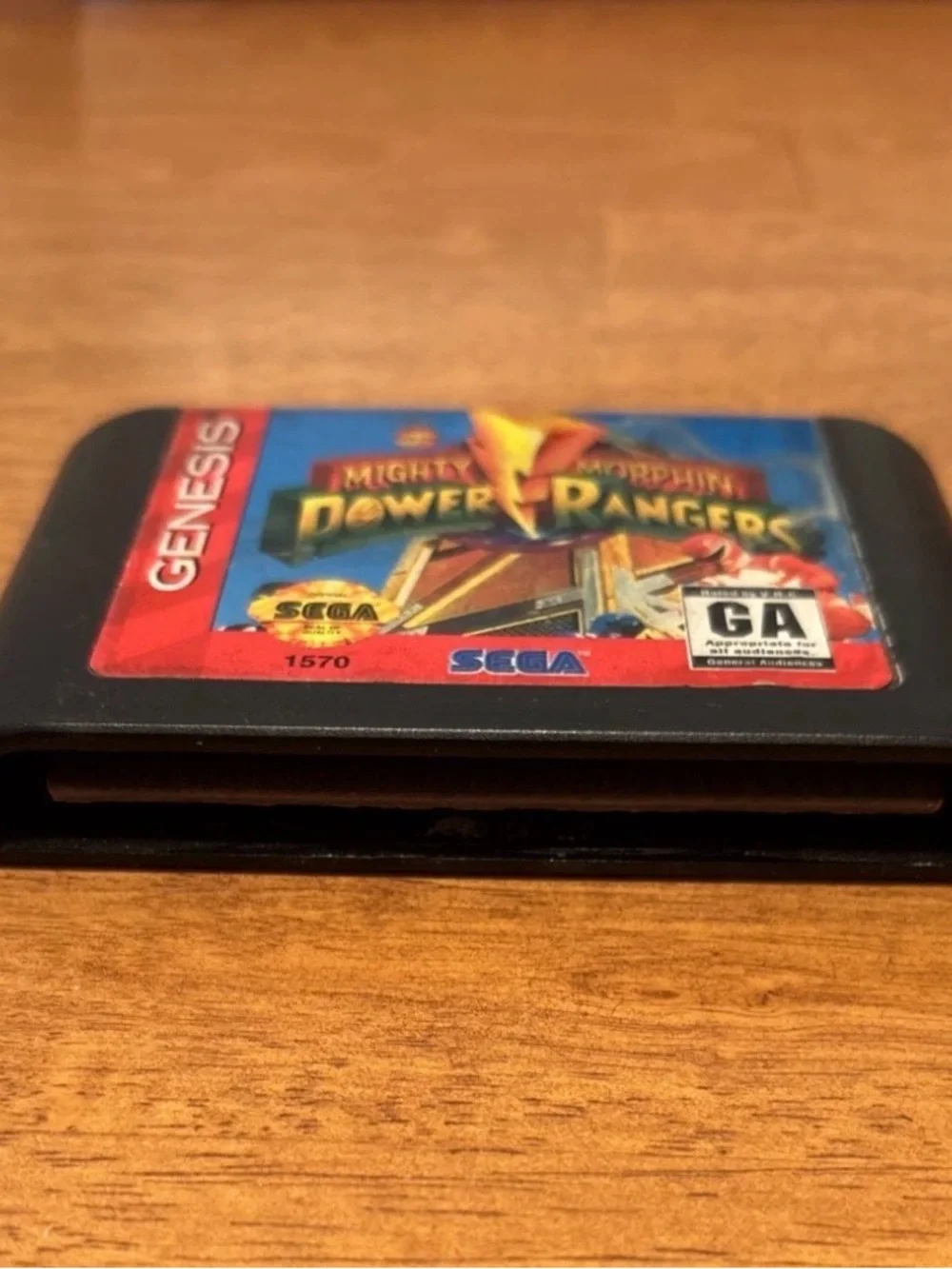 SEGA Genesis Mighty Morphin Power Rangers Game Cartridge - Black/Red/Blue